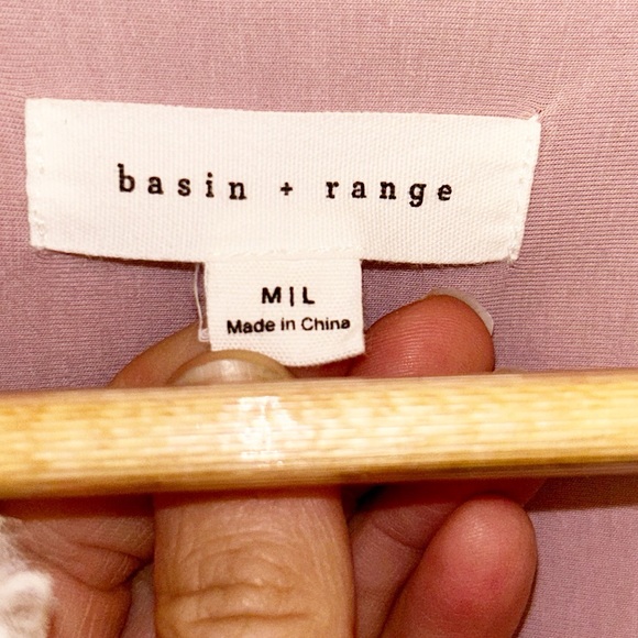 BASIN + RANGE Oversized Sherpa Jacket in Beige /Cream /Natural SZ: Medium/Large - Picture 4 of 12